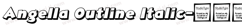 Angella Outline Italic字体转换